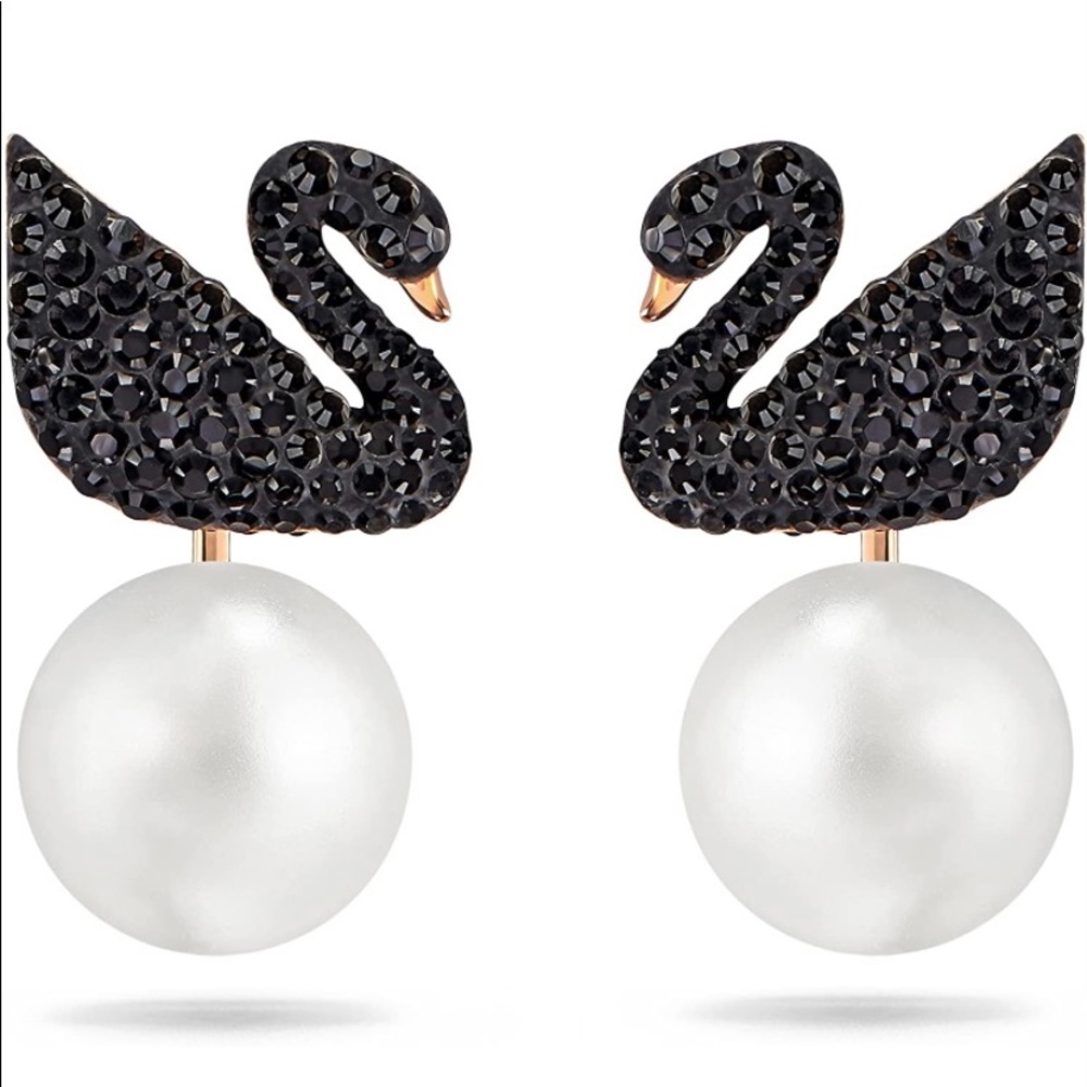 Black Swan Swarovski Earrings